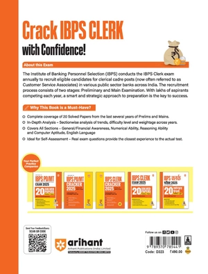 IBPS Clerk (CSA) Prelims & Mains Exam 2025 | 20 Solved Papers with Detailed Solutions | Based on Latest Exam Pattern | With Online Test Series Image 2