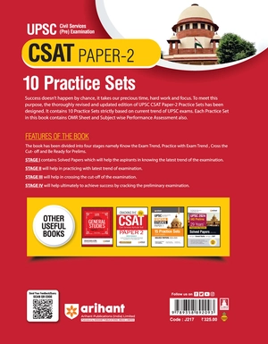 UPSC Civil Services (Pre) Examination - CSAT Paper 2; 10 Practice Sets ; Solved Papers (2023- 2018) Image 2