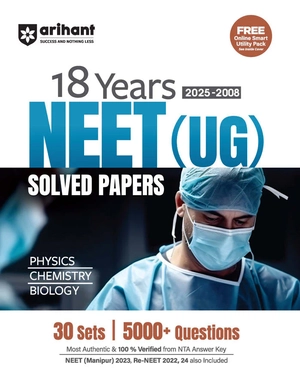 NEET (UG) | 18 Years Solved Papers (2025 - 2008) | Physics - Chemistry - Biology | English Medium Image 1