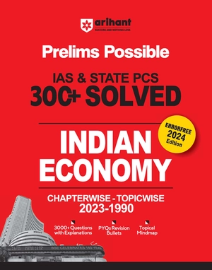 Prelims Possible IAS & STATE PCS 300+ Solved Indian Economy Chapterwise Topicwise 2023-1990 Image 1