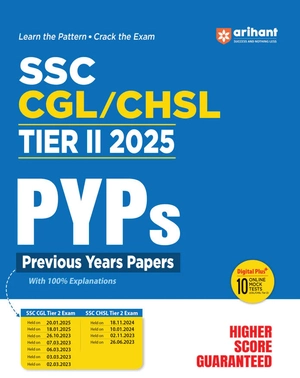 SSC CGL/CHSL (Tier-II) Exam 2025 PYQs (Previous Year Question Paper) 2025-2023 | English Medium