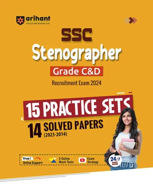 SSC Stenographer (Grade 'C' & 'D') Recruitment Exam 15 Practice Sets & 12 Solved Papers (2022-2014)